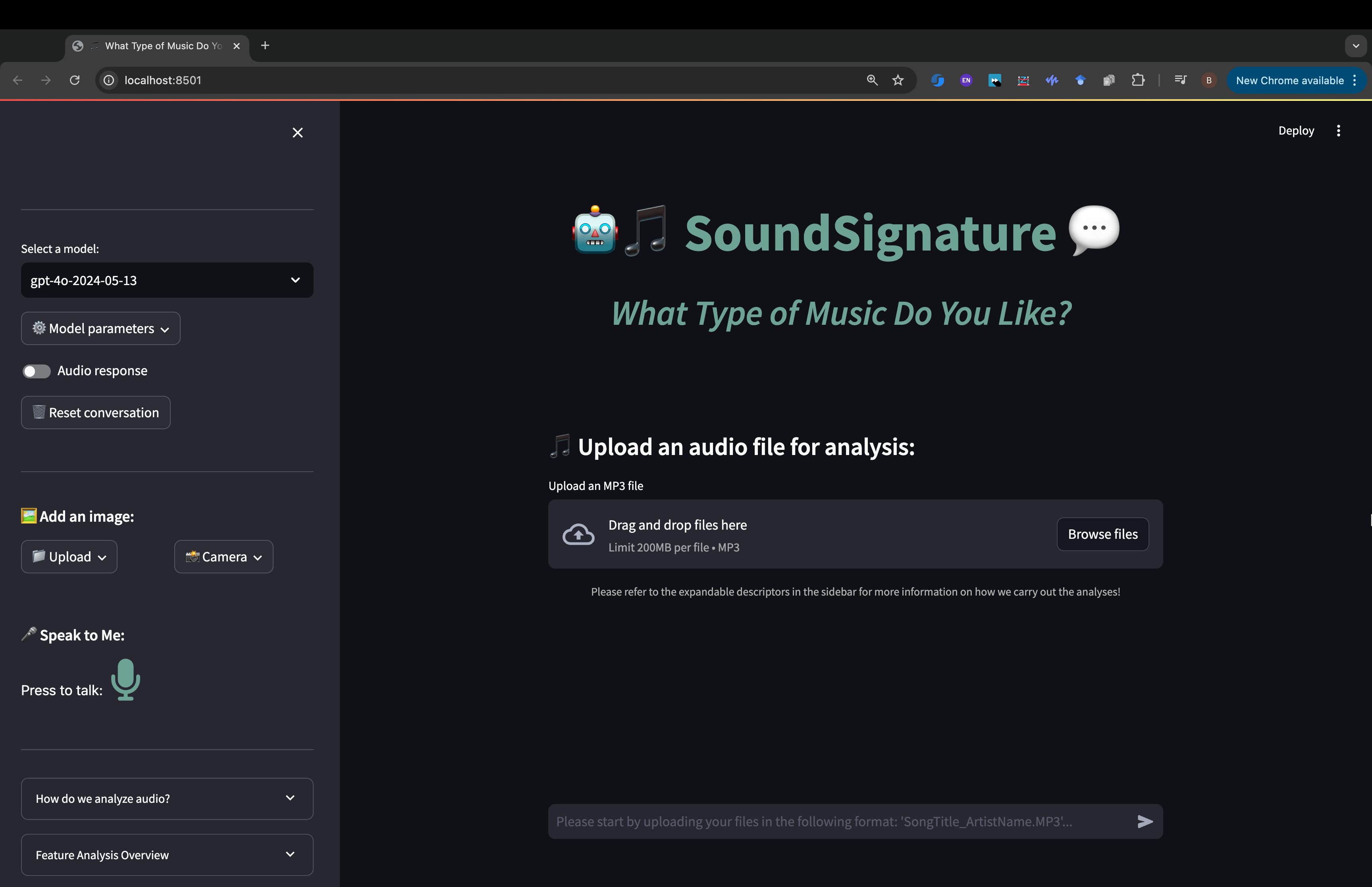 SoundSignature app